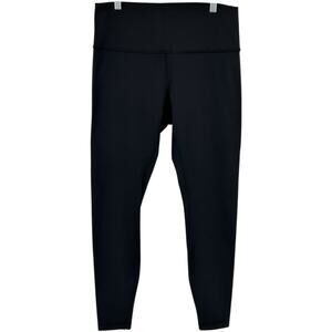 Women's Black Lululemon Align Nylon Lycra Mid Rise Leggings sz 12 full length